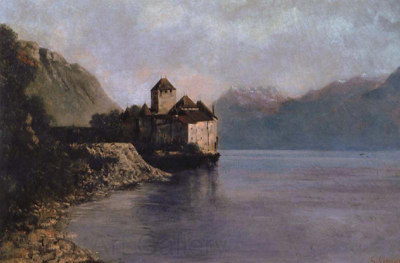 Gustave Courbet The Chateau de Chillon Norge oil painting art